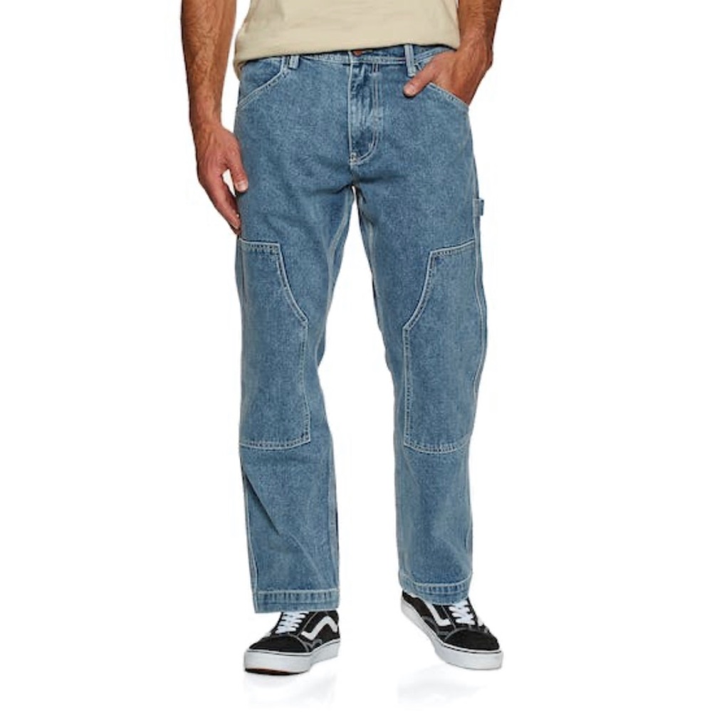 RVCA Chainmail Denim Jeans Mens 36 x 34 Pants Blue Americana Fit
